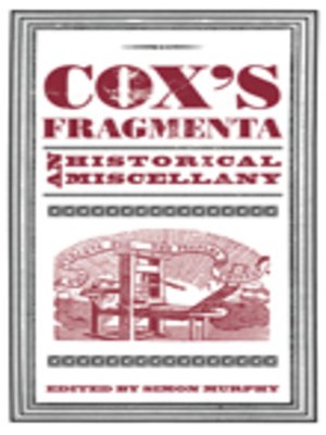 cover image of Cox's Fragmenta